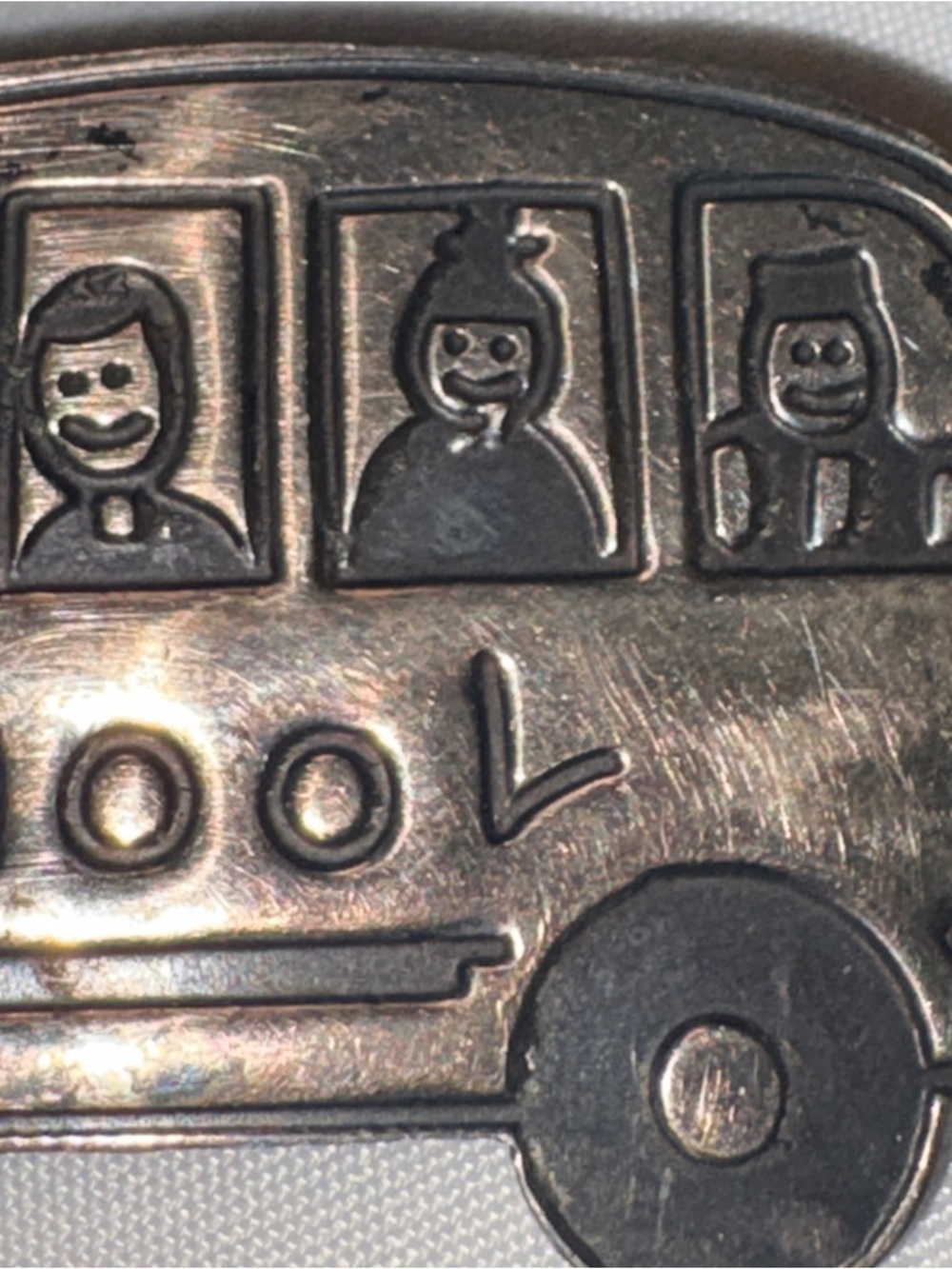 Vintage Sterling Silver School Bus Brooch 925 Mexico - Picture 14 of 14